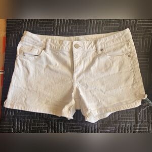 Soho Women's White Jean Shorts